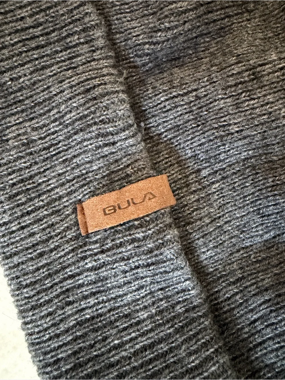 BULA Men's Dark Gray Ribbed Beanie